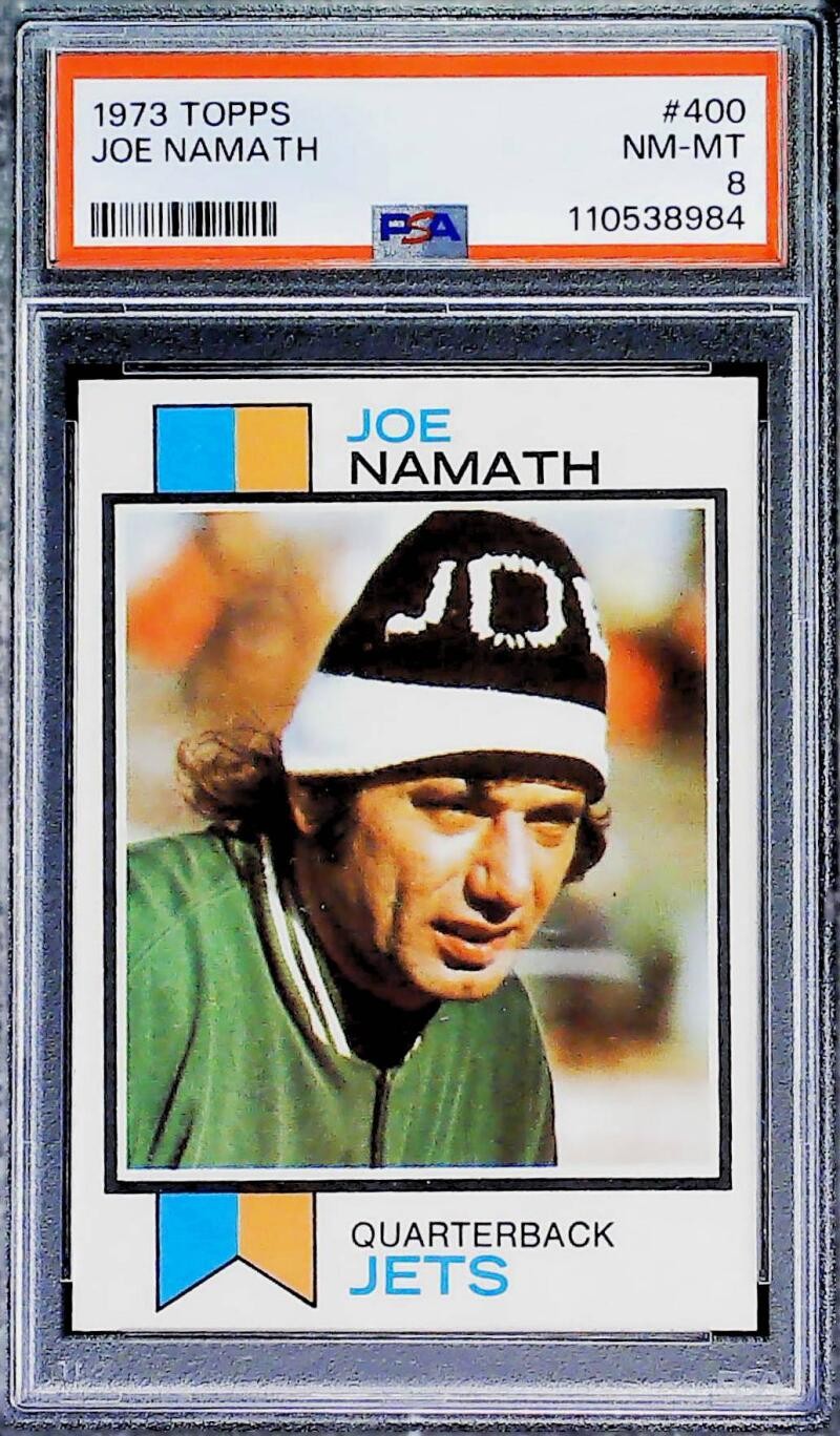 1973 Topps Football #400 Joe Namath New York Jets PSA 8 NM-MT Trading Card