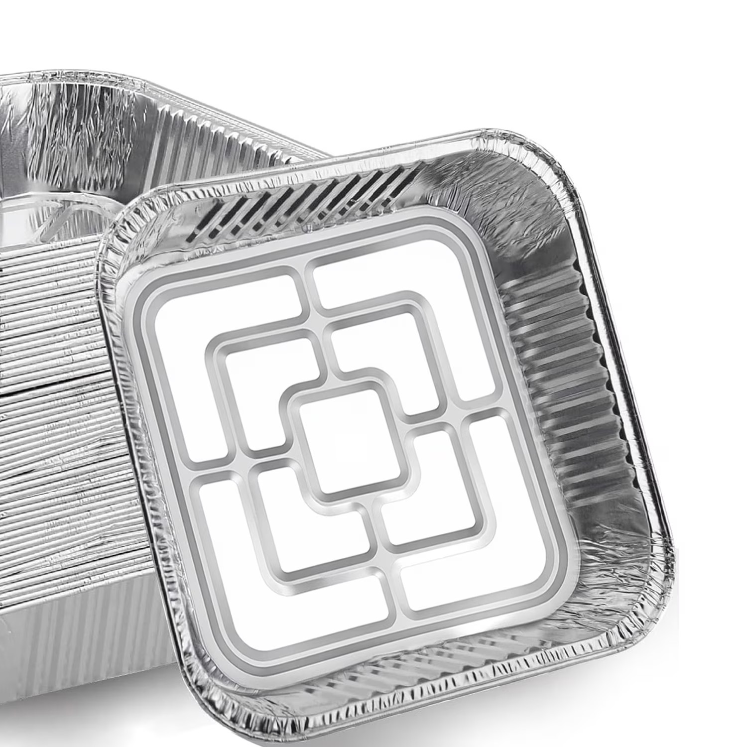 30-Pack 8x8 Square Aluminum Pans, Heavy Duty Disposable Baking Roasting Trays