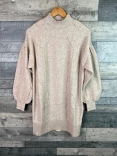 Image of Nobody's Child Jumper Dress Size XL Beige Knit Sweater Casual Cable