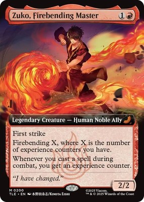 [1x] Zuko, Firebending Master - Foil - Extended Art Near Mint, English UB: Avata