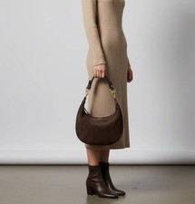 Italienische Premium Wildleder Halbmond Leder...