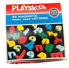 Playskool Magnetic Lower Case Letters Box Vintage 1980 Educational School Math