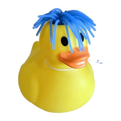 JUMBO! QUACKEEZ WIGGLE DREADS YELLOW RUBBER DUCK COLLECTIBLE , JEEP