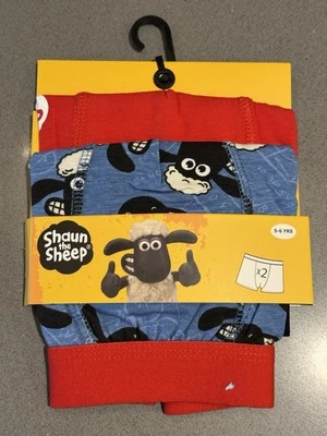 AARDMAN Shaun the Sheep boxer shorts 2pk ages 5-6
