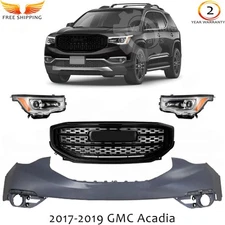Front Bumper Cover Paintable & Grille Assembly For 2017-2019 GMC Acadia