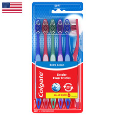 Colgate Extra Clean Toothbrush Soft Toothbrush For Adults 6 Count Pack Of 1