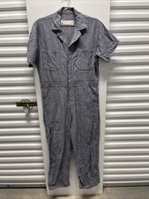 Rare Vintage 70s Red Kap Coveralls Hickory Stripe Denim Railroad Mens 40Reg
