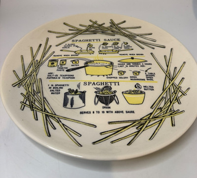 Vtg Pasta/Pasta Recipe Plates (3) Lego Pottery Japan, Spaghetti/Lasagna/Ravioli