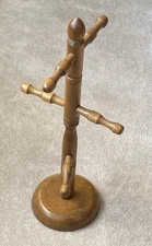 MCM Wooden Mug Cup Stand Rack Coffee Tea Farmhouse Country Vtg Taiwan 6 Arms