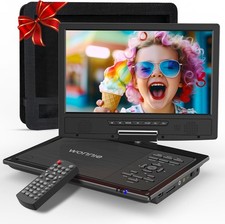 12.5" Portable DVD Player for Car with 10.5" Swivel Screen, 5 Hours Rechargeable