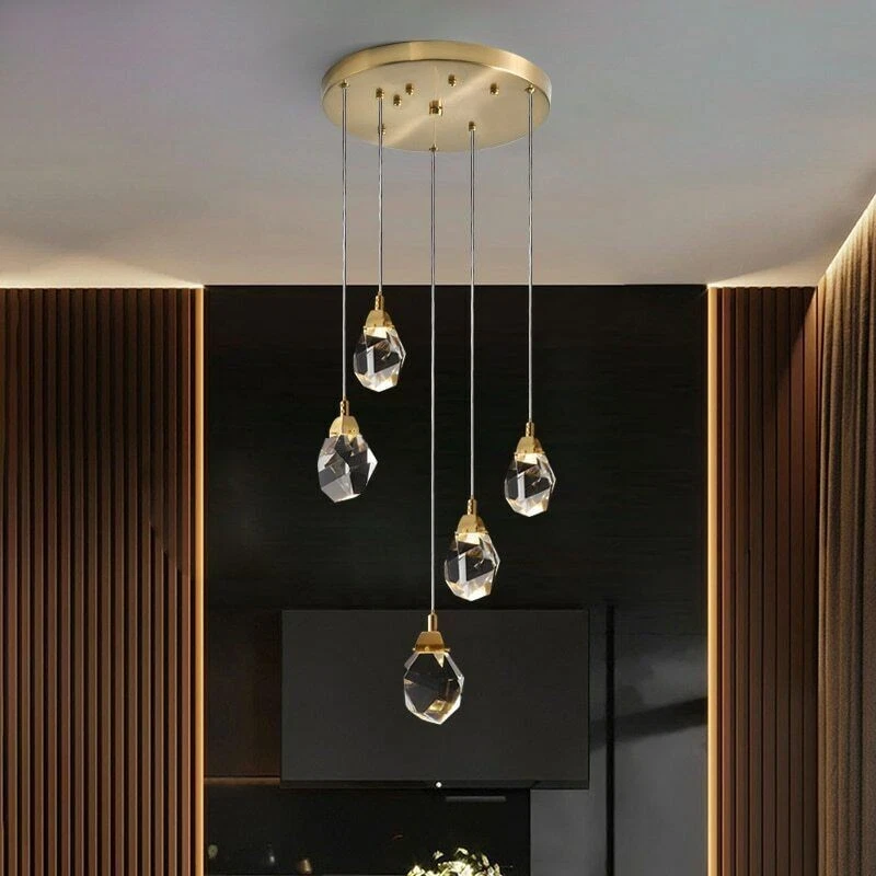 Crystal chandelier led stair light Pendant Lights Ceiling Lamp Lighting Kitchen - Image 2 of 4