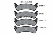 Textar Bremsbelagsatz, Scheibenbremse Hinterachse U.A. FüR Ford Usa, Jeep