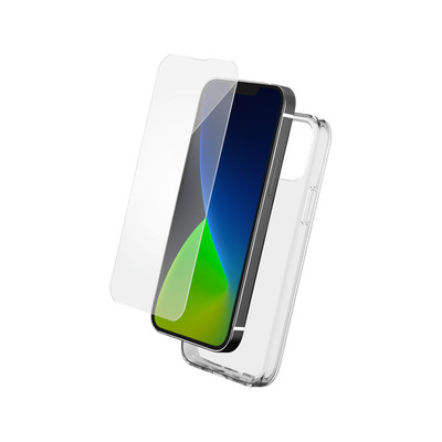 Pack: Case + 2.5D Temp Glass iPhone 14 Plus transparent