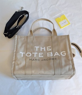 Marc Jacob Beuteltasche ''The Tote Bag'' beige Canvas mit schwarzem Schulterriemen