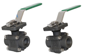LOT(2) 1/2" INLINE INDUSTRIES 344S WCB X SS THREADED BALL VALVE NEW