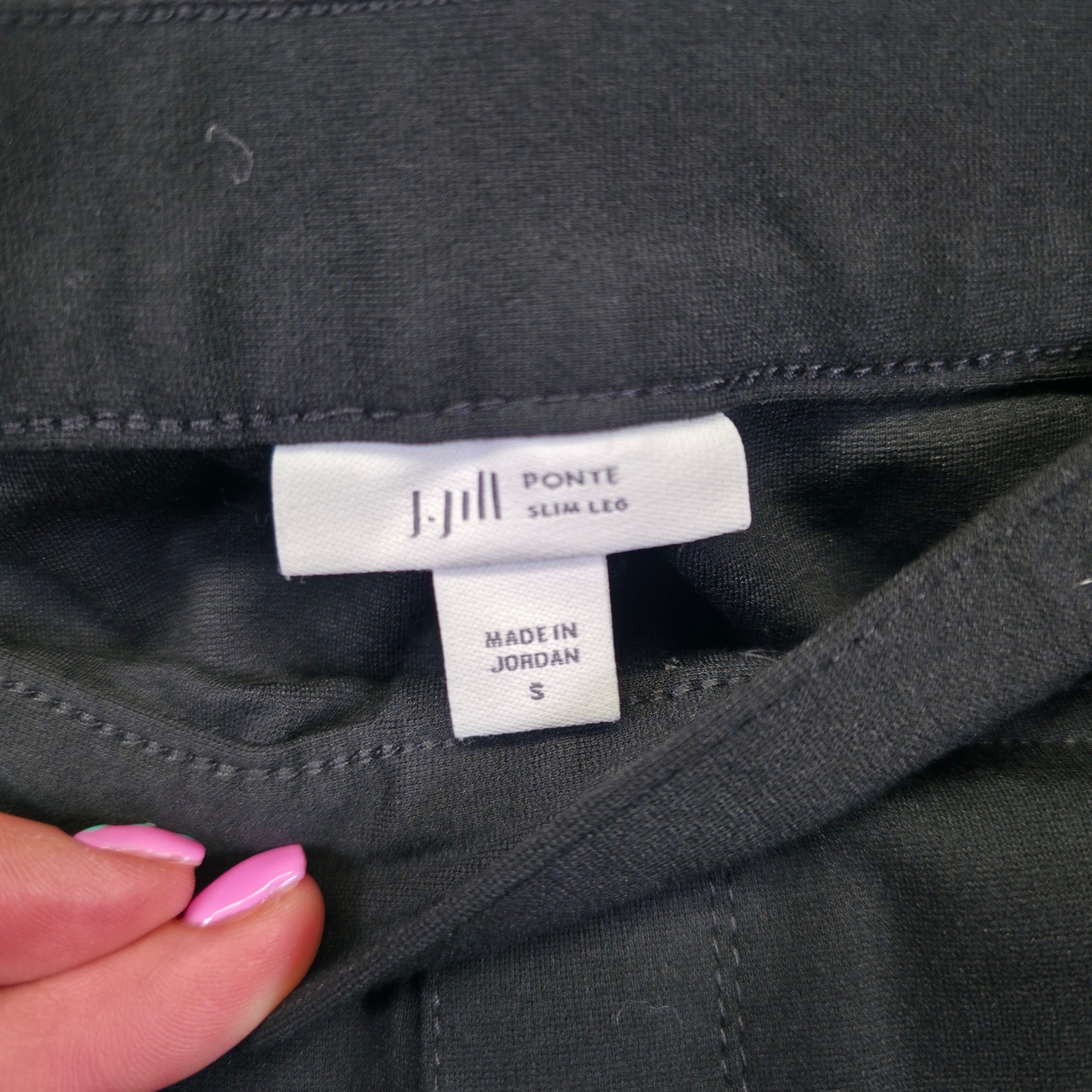 J Jill Ponte Pants Womens S Black Slim Leg Workwear Office Classic Old Money thumbnail 7