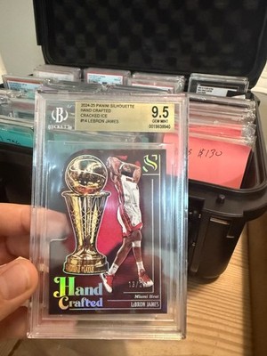 POP 1 2024-25 Panini Silhouette - Hand Crafted LeBron James #2 Cracked Ice /25