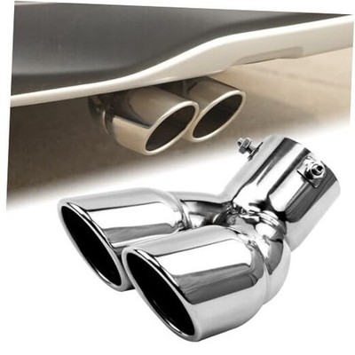 3 inch exhaust tip, universal stainless steel exhaust Bent silver white