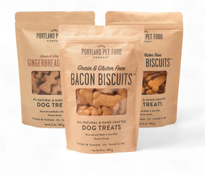 Natural Dog Treats Variety Pumpkin Gingerbread & Bacon Dog Biscuits - Grain-Free