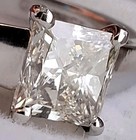 Platinum 1Ct I/VS Diamond Natural Princess Engagement Ring £6K Valuation Size L