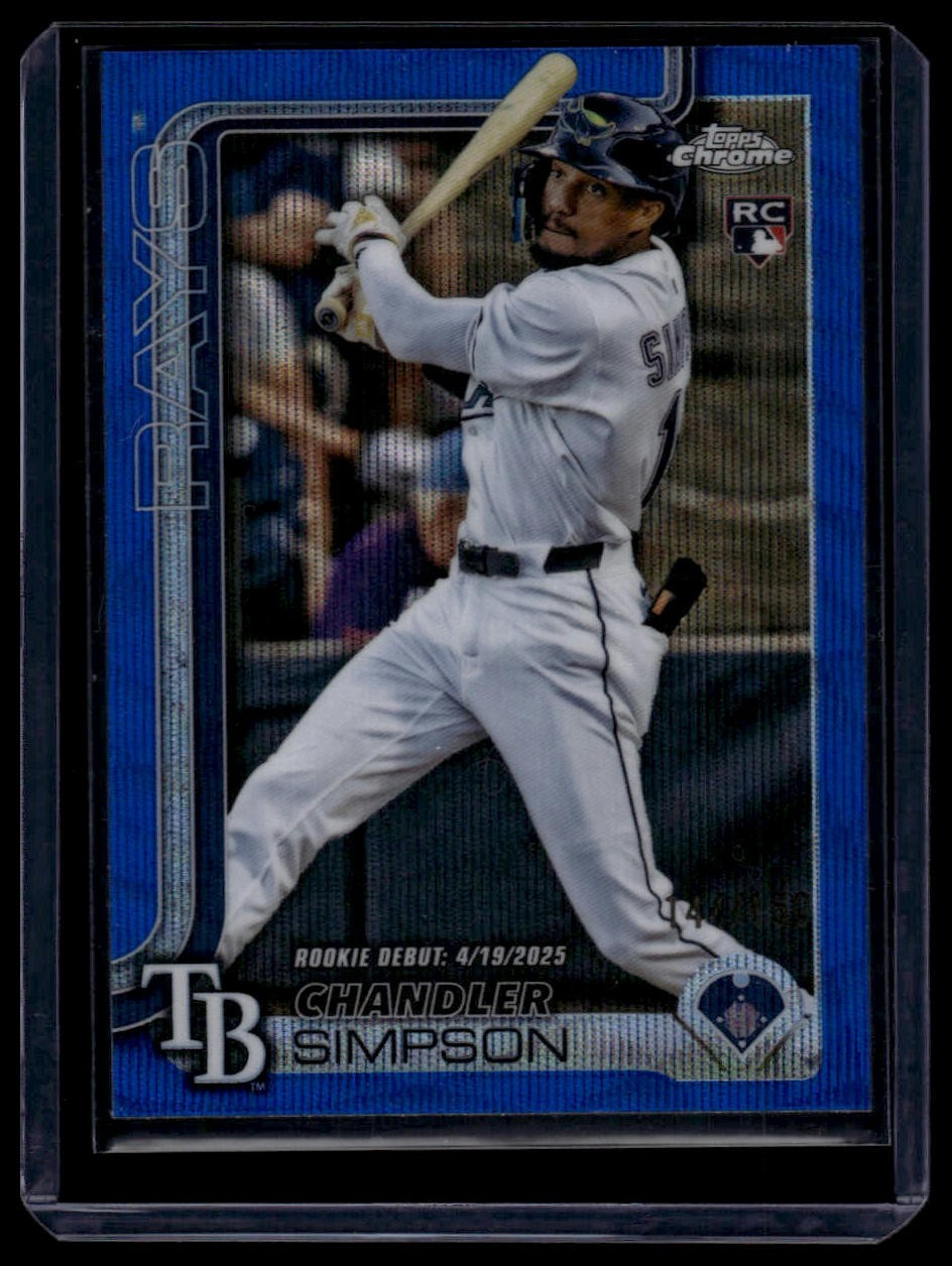 2025 Topps Chrome Update #USC17 Chandler Simpson Blue Wave Refractors #/150