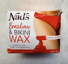Nad's Brazilian and Bikini Wax Kit Hard Wax for Bikini, Brazilian and Underarms