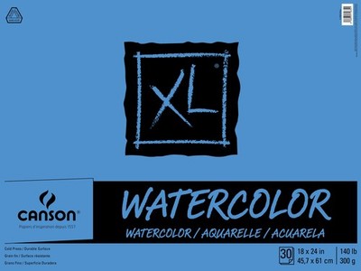 Canson XL Watercolor Paper Pad 18''X24''-30 Sheets - 702-2448