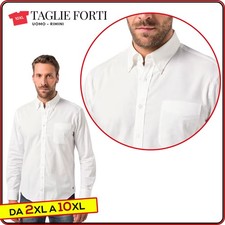 camicia uomo TAGLIE FORTI cotone manica lunga da 2xl a 8xl JP 1880