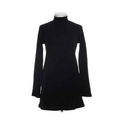 Mango, Rollkragenkleid, Größe: M, Schwarz, Einfarbig, Rippenstrick, Damen #LBM