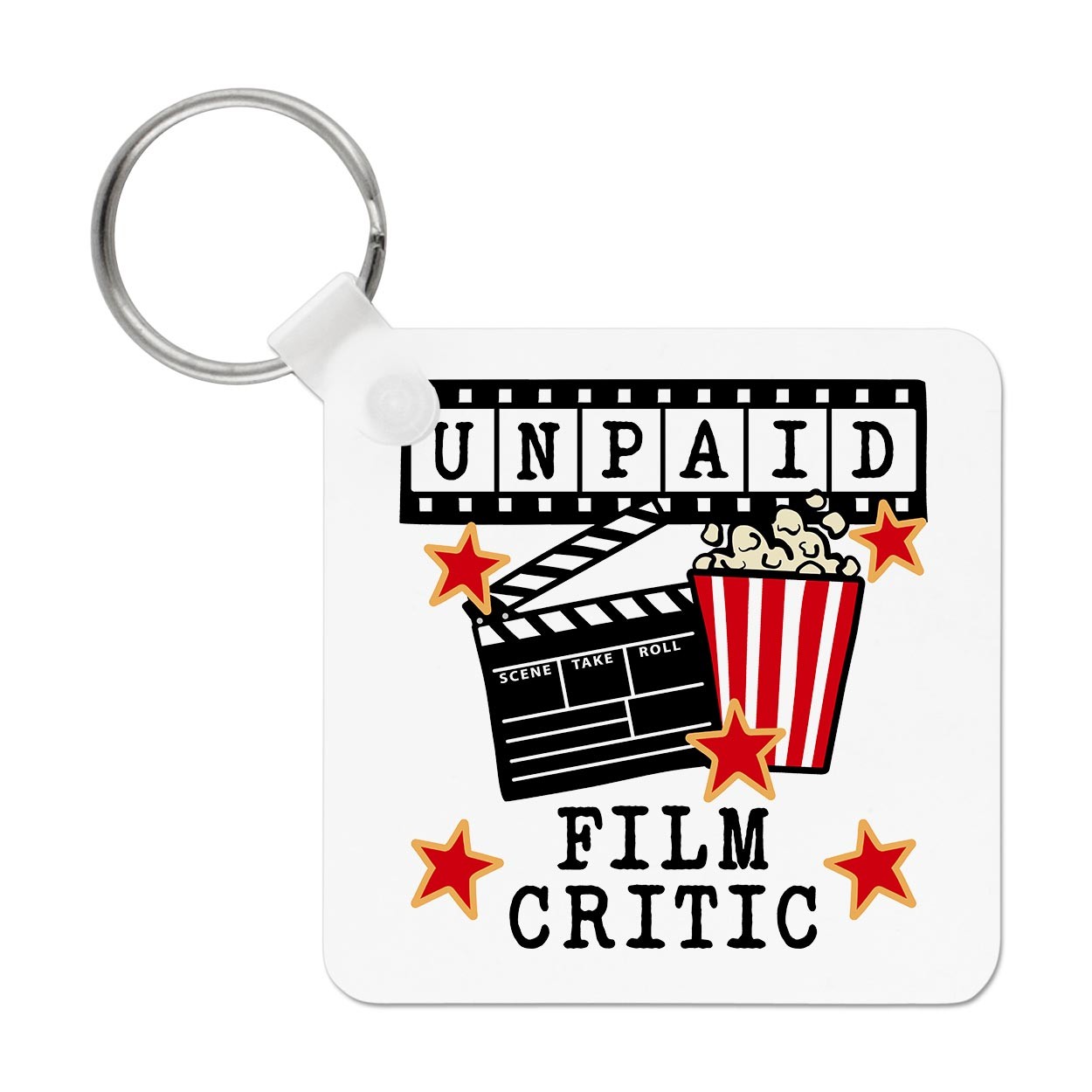 Unpaid Film Critic Keyring Key Chain Movie Director Dad Brother Sister Birthday