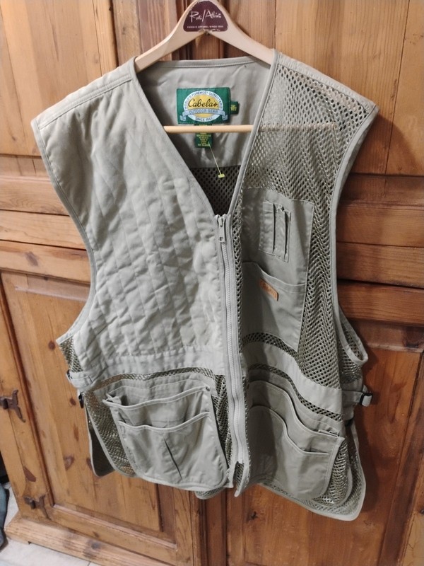 Cabela's Vest Men's Outdoor Gear Mesh Hunting ,Fishing Pockets Zip Tan Size 3XL