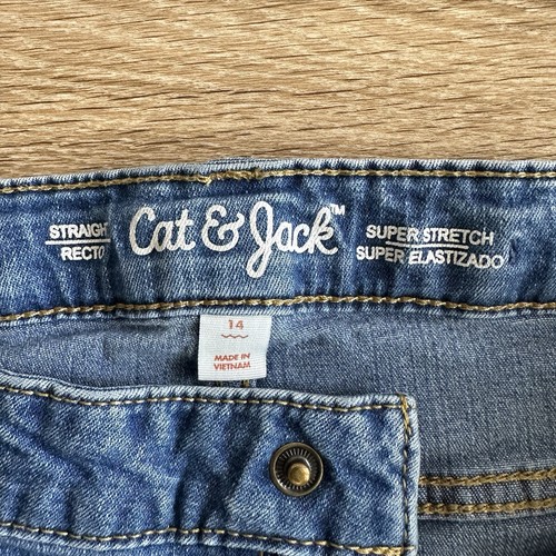 Cat & Jack Straight Leg Super Stretch Denim Jeans Blau Jugend Mädchen 14 - Bild 10 von 17