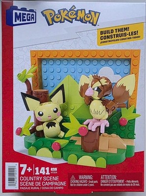 Pokemon Mega Pichu Taubsi Country Scene Building Blocks Set