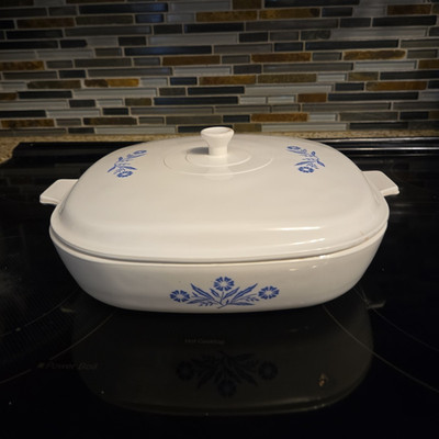 CorningWare Blue Cornflower Square Casserole Dish w/ Lid & Handle A-11-C