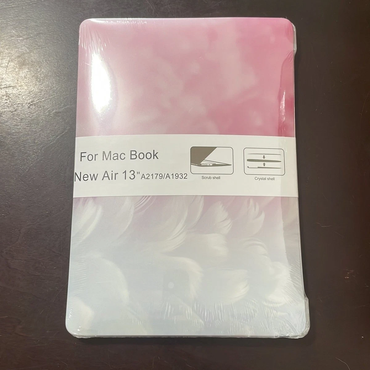 Custodia KEROM Per MacBook Air 13" Con Touch ID (M1 A2337, A2179, A1932) - Rigida Con Ritaglio Logo E Cover Tastiera - 3