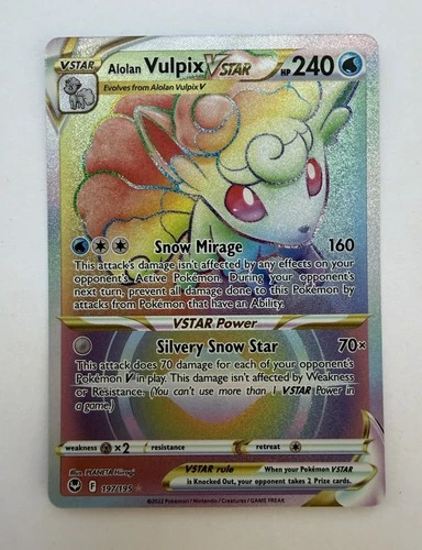 Alolan Vulpix VSTAR RR 197/195 – Silver Tempest EN – NM+