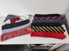 Lot of 10 Men  s Ties Bow Ties Calvin Klein Hugo Boss Tommy Hilfiger Stafford