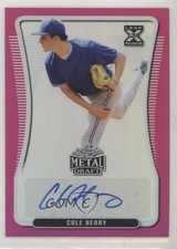 2020 Leaf Metal Draft Pink Rainbow 18/20 Cole Henry #BA-CH1 Auto 4z8