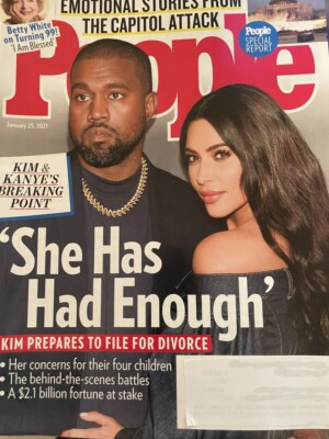PEOPLE Magazine - January 25, 2021 - Kim Kardashian \u0026 Kanye West -Breaking  Point | eBay, image size:300x400