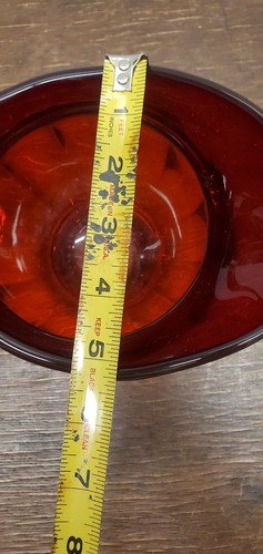 Vintage Ruby Red Crystal Glass Pitcher With Clear Handle 1339 - Picture 12 of 12