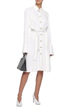 Khaite Selena Silk Shirt Dress Off White UK 12 (US 8) NWT 