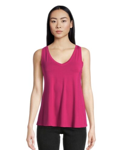TIME and TRU Womens Tank Top Size Small 4-6 Relaxed Fit Sleeveless Pink New - Picture 2 of 7