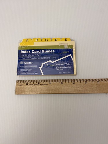 Avery Aigner Index Card Guides A-Z Set & 1-31 Set Rip Proof Tabs Sealed Vintage - Picture 5 of 6