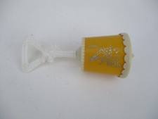 Disney Bambi BABY RATTLE Plastic Handled White Yellow Body Musical Vintage