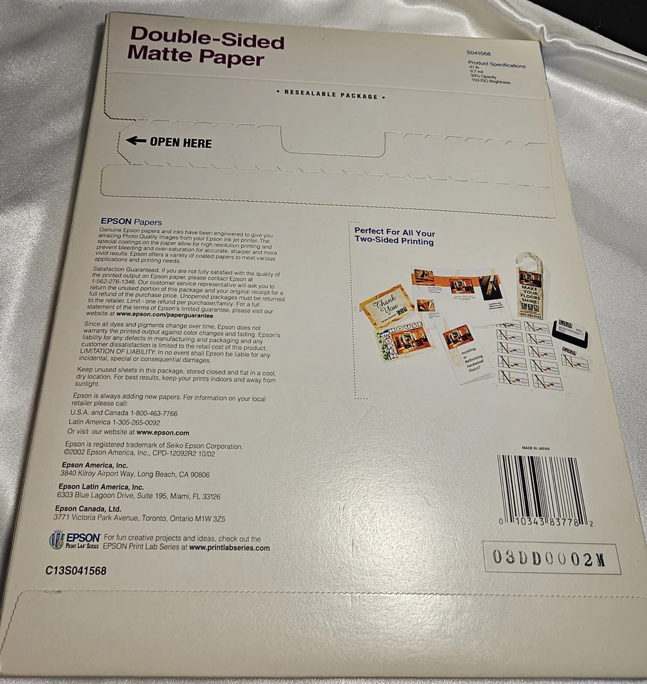 Premium Matte Presentation Paper 9.7 mil 8.5x11 Matte Double Side White 50 Pk  - Image 4 of 4