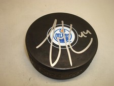 Zack Kassian Signed Edmonton Oilers Hockey Puck Autographed 1D