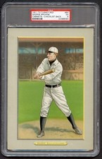 1911 T3 Turkey Red #84 George Browne PSA 5 EX Checklist Back