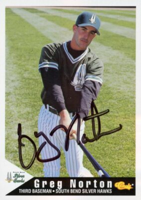 1994 South Bend Silver Hawks GREG NORTON Signed Card autograph RC WHITE SOX