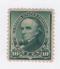 1890 US SC 226 10c Green - Daniel Webster - MLH OG XF Fantastic