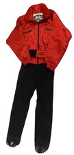 NILS Vintage Red/ Black One Piece Stirrup Stretch Pants Snow Ski Suit Stirrups 8